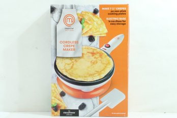 MasterChef Cordless Crepe Maker With Non-stick Dipping Plate Plus Electric Base New