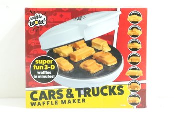 CucinaPro WOW Cars & Trucks Mini Waffle Maker - Create 7 Shaped Vehicles New