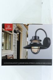 Globe Electric 44233 1-Light Outdoor Wall Sconce, Matte 11', Black