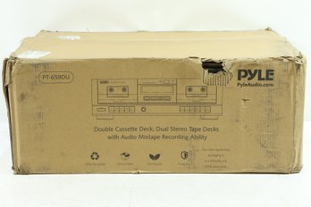 Pyle PT659DU Dual Stereo Cassette Deck W/ Tape USB To MP3 Converter