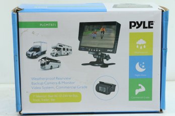 Pyle PLCMTR71 Weatherproof Rearview Backup Camera W/ 7 Inch Monitor Video System