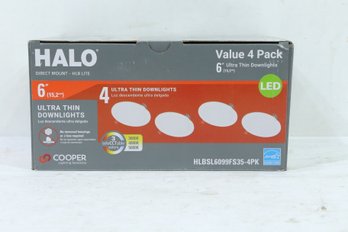 Halo HLBSL6 6 In. Adjustable CCT Canless IC Rated Dimmable Indoor Integrated 4PK