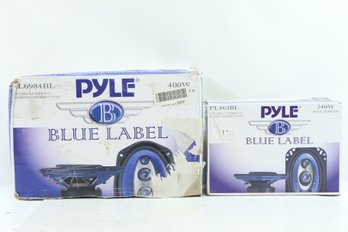 2) New Pyle PL6984BL 6x9' 400 Watts 4-Way Car Coaxial Speakers & PL463BL 4x6' Blue Label