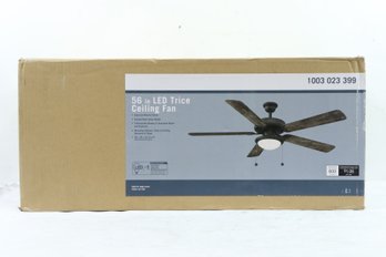 Hampton Bay Trice 56 In. LED Espresso Bronze Ceiling Fan