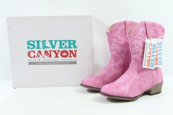Silver Canyon Girls Children Monterey Western Cowboy Boot - Pink 3