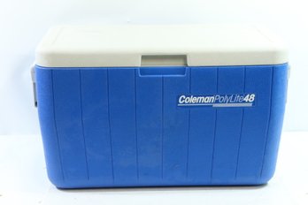 Vintage Blue Coleman Polylite 48 Cooler