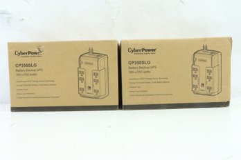 2 CyberPower CP350SLG Standby UPS System, 350VA/255W, 6 Outlets, Compact
