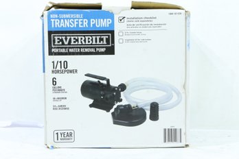 Everbilt EBTP1 1/10 HP Non-Submersible Self-Priming Transfer Pump