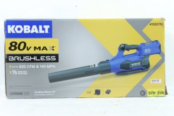 Kobalt 80-volt Max 630-CFM 140-MPH Cordless Electric Leaf Blower With Battery & Charger