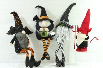 Group Of 4 Different Vintage Halloween Gnomes