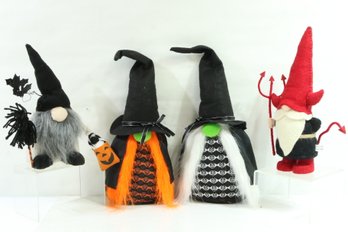 Group Of 4 Different Vintage Halloween Gnomes