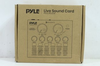 Pyle PKSCRD208 Bluetooth Mini Audio Interface Podcast Mixer Sound Card New