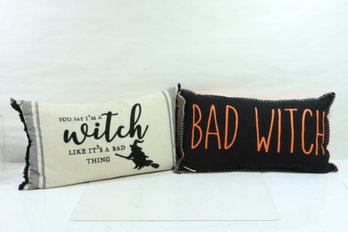 Pair Of Stratford Halloween Pillows 24' Wide 12' Tall