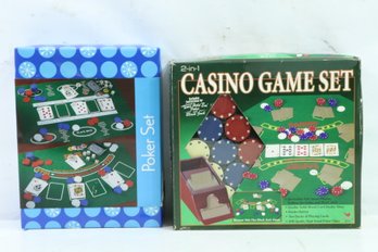 2 Casino Game Sets  Chips Etc New