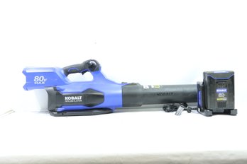 Kobalt 80v Leaf Blower With 2.5aH Battery And Rapid Charger