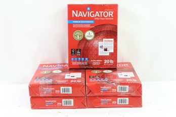 5 Reams Of Navigator Platinum Multipurpose Paper 8.5' X 11' (Letter) 99 Brightness 20 Lb 500 Sheets