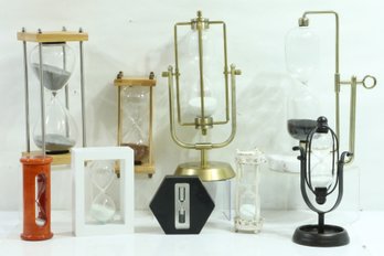 Large Group Of Hourglass Sand Timers