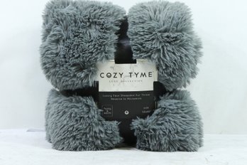 Cozy Tyme Luxe Collection Luxury Faux Sheepskin Fur Throw
