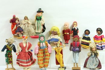 Large Group Of Vintage Handmade Dolls