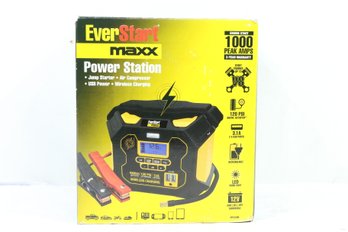 1000 Peak Amp Power Station Jump Starter With 120 PSI Compressor & USB Ports