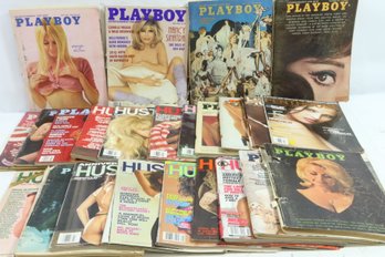 Large Group Of Vintage Adult Magazines Playboy, Hustler, Penthouse