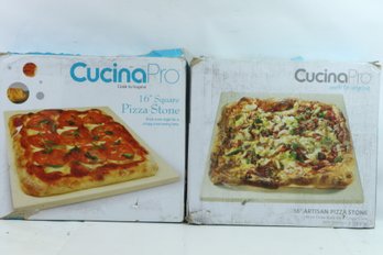 Pair Of 16' Square Artisan Pizza Stones New