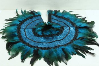 Peacock Feather Collar Halloween Costume Accessories, One Size, By Amscan