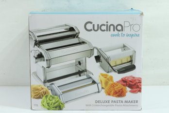 Cucina Pro Classic Pasta Maker Deluxe Set With Attachments New