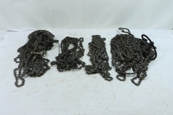 Large Group Of Different Size Chainsaw Chains