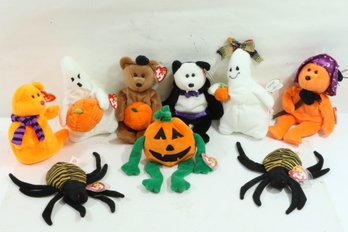 Group Of 9 Halloween Beenie Babies With Tags