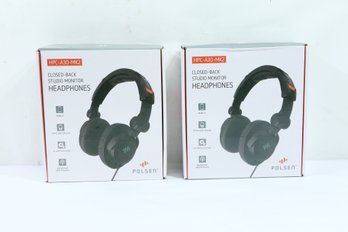 2 Polsen HPC-A30-MK2 Closed-Back Over-Ear Studio Monitor Headphones 10' Cable