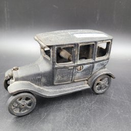 Antique 6' Cast Iron Rolling Car Toy By Iron Art