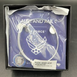 New With Box Alex And Ani Air Force Silver Bracelet
