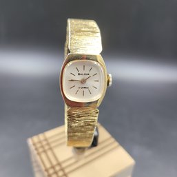 Vintage Womens Bulova Manual Gold Watch - Keeps Time