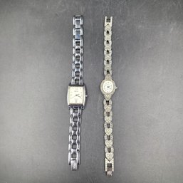 2 Ladies Quartz Watches Sarah Coventry And Relic - Both New Batteries And Keep Time!