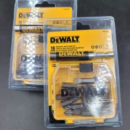 Lot Of 2 NEW IN BOX DeWalt 16 Pc Magnetic Drive Guide Sets