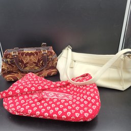 Lot Of 3 Quality Handbags - Tignanello, Vera Bradley Entienne