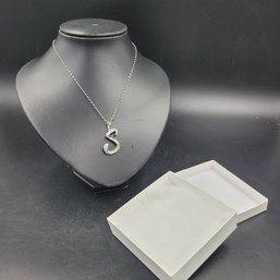 Beautiful 18' Silver 's' Necklace By Nolan Miller