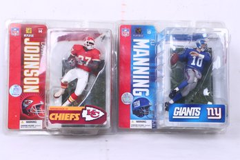 Group Of Two Football Action Figures New In Boxes