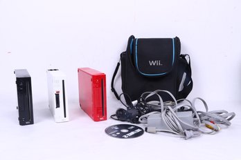 Group Of Three Wii Systems Plus Accessories