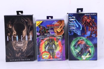 Group Of Aliens And Predator Action Figures New In Boxes