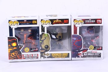 Lot Of Three Funko Pop! Spiderman New In Boxes