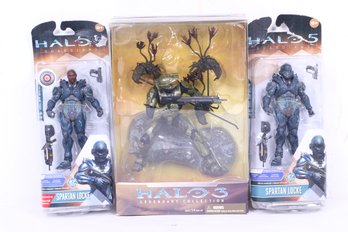 Group Of Three Halo 3 And Halo 5 Auction Figures New In Boxes
