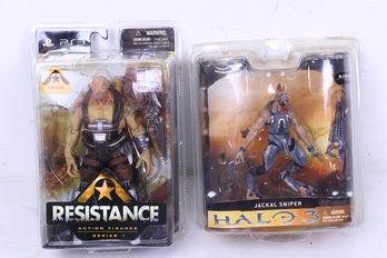 Lot Of Two Action Figures Halo 3 And Resistance New In Boxes