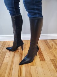 ANGELA FALCONI LEATHER KNEE HIGH BOOTS MADE IN ITALY SIZE 6.5 US B - MINT