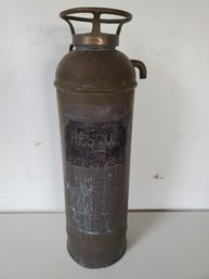Antique Copper Fire Extinguisher By S.F Hayward