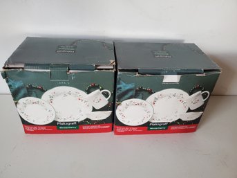 PFALTZGRAFF Winterberry Dinnerware Set For 8 (in 2 Boxes) 32 Pcs Total - NEW In Boxes