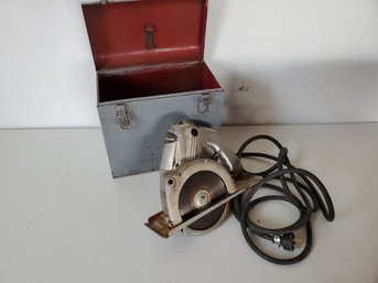 Vintage Rare CUMMINS Balansaw Model 606 Circular Saw In Metal Case