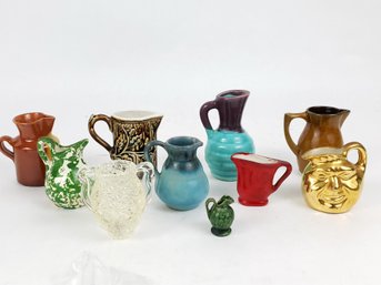 Group Of 10 Miniature Ceramic Pitchers