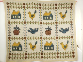 Biederlack Blanket With Primitive Village Design